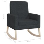 vidaXL Chaise à bascule Noir Tissu