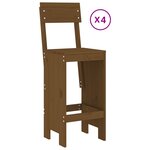 vidaXL Ensemble de bar de jardin 5 Pièces marron miel bois de pin massif