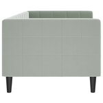 vidaXL Lit de repos sans matelas gris clair 80x200 cm velours