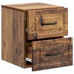 vidaXL Cabinet de chevet mural Bois ancien 34 5 x 33 x 40 cm