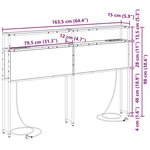 vidaXL Tête de lit de rangement Chêne fumé 160 cm Bois d'ingénierie