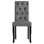 vidaXL Chaises à manger lot de 2 gris foncé tissu