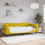 vidaXL Lit de repos sans matelas jaune 100x200 cm velours