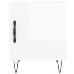 vidaXL Tables de chevet 2 Pièces blanc brillant 40x40x50 cm