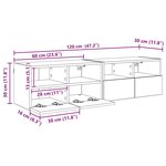 vidaXL Meubles TV muraux 2 Pièces Bois Ancien 60 x 30 x 30 cm