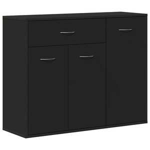 vidaXL Buffet Noir 88x30x70 cm Bois d'ingénierie