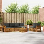 vidaXL Ensemble de canapés d'extérieur 7 pc Naturel et Anthracite