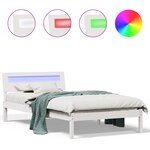 vidaXL Cadre de lit Blanc 100 x 200 cm Bois massif en pin