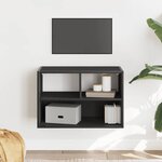 vidaXL Meuble TV noir 60x31x39 5 cm bois d'ingénierie et métal