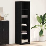 vidaXL Armoire Chêne noir 50 x 50 x 200 cm Bois d'ingénierie