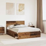 vidaXL Cadre de lit Bois ancien 150 x 200 cm Bois d'ingénierie