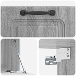 vidaXL Meuble TV mural Sonoma gris 59 5 x 41 x 30 cm Bois d'ingénierie