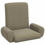 vidaXL Fauteuil de sol ajustable Kaki Velours grainé
