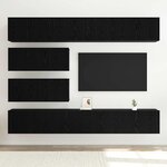 vidaXL Ensemble de 6 meubles TV muraux en bois noir chêne de