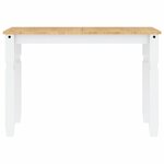 vidaXL Table à manger Corona blanc 112x60x75 cm bois massif de pin