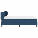 vidaXL Lit à ressorts avec matelas Bleu 160 x 200 cm tissu