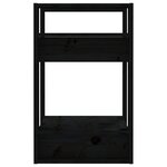 vidaXL Bibliothèque/Séparateur de pièce Noir 41x35x57 cm Pin massif