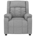 vidaXL Fauteuil Gris clair Tissu