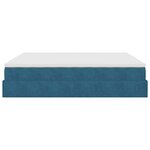 vidaXL Cadre de lit ottoman avec matelas bleu foncé 200x200 cm velours