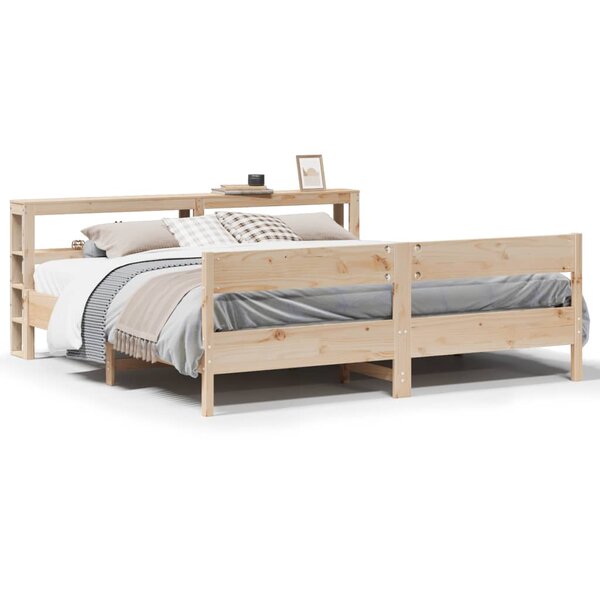 vidaXL Cadre de lit sans matelas 200x200 cm bois massif de pin