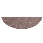 vidaXL Tapis d'escalier auto-adhésifs 15 pièces 56 x 17 x 3 cm Marron clair Demi-rond