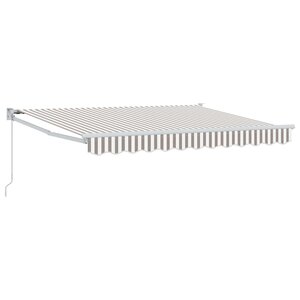 vidaXL Auvent rétractable Gris clair et blanc 3 5 x 2 m