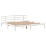 vidaXL Cadre de lit avec tête de lit sans matelas blanc 200x200 cm