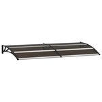 vidaXL Auvent de porte Noir 200x75 cm PC