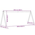vidaXL Toit de lit pour enfants 209x85 5x88 cm bois de pin massif