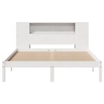 vidaXL Lit bibliothèque sans matelas blanc 160x200 cm bois pin massif
