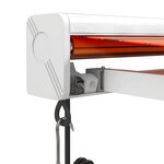 vidaXL Auvent rétractable orange et marron 4x3 m tissu et aluminium