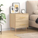 vidaXL Table de chevet chêne sonoma 40x35x47 5 cm bois d’ingénierie