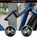 Antivol Vélo Pliable 8335EURDPRO acier trempé  4 Clés  support inclus