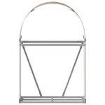 vidaXL Porte-bûches marron clair 80x45x120 cm acier galvanisé