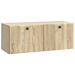 vidaXL Meuble TV mural 78 5 x 31 x 30 cm Chêne Sonoma