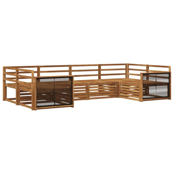 vidaXL Ensemble de canapés d'extérieur 6 pc Naturel
