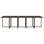 vidaXL Ensemble à dîner de jardin coussins 15Pièces Résine tressée Marron