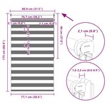 vidaXL Store enrouleur tamisant 80 x 175 cm marron