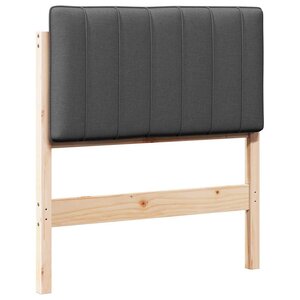 vidaXL Tête de lit capitonnée Brun et gris foncé 75 cm Pin massif