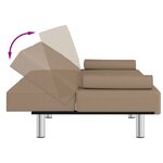 vidaXL Canapé-lit avec porte-gobelets cappuccino similicuir