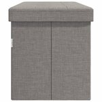 vidaXL Banc de rangement pliable gris clair faux lin