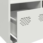 vidaXL Buffet haut blanc 101 5x39x103 5 cm acier