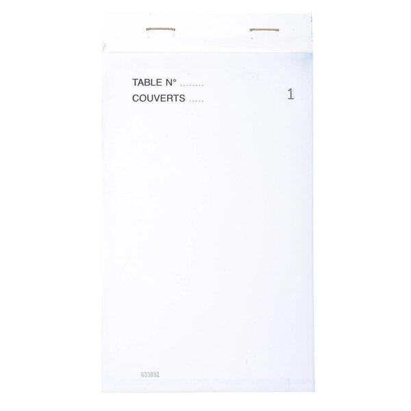 Bloc Maître D'hôtel 50 Feuillets Autocopiants Numérotés En Dupli - Format 9 5x17 Cm - Blanc - X 50 - Exacompta