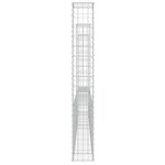 vidaXL Panier de gabion en forme de U avec 3 poteaux Fer 260x20x150 cm