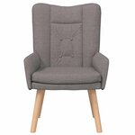 vidaXL Fauteuil relaxant Taupe 63 x 67 x 94 cm tissu