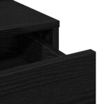 vidaXL Table de Toilette Noir 50 x 41 x 140 cm Bois d'ingénierie