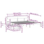 vidaXL Cadre de lit sans matelas blanc 180x200 cm bois massif de pin