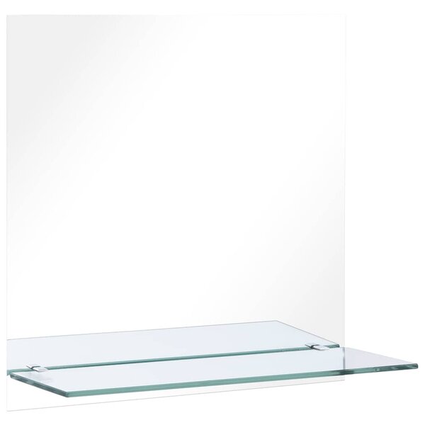 vidaXL Miroir mural avec étagère 60x60 cm Verre trempé