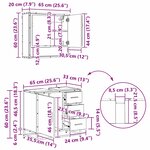 vidaXL Ensemble de mobilier de salle de bain 4 Pièces Chêne noir