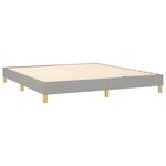 vidaXL Sommier à lattes de lit matelas LED Gris clair 160x200 cm Tissu